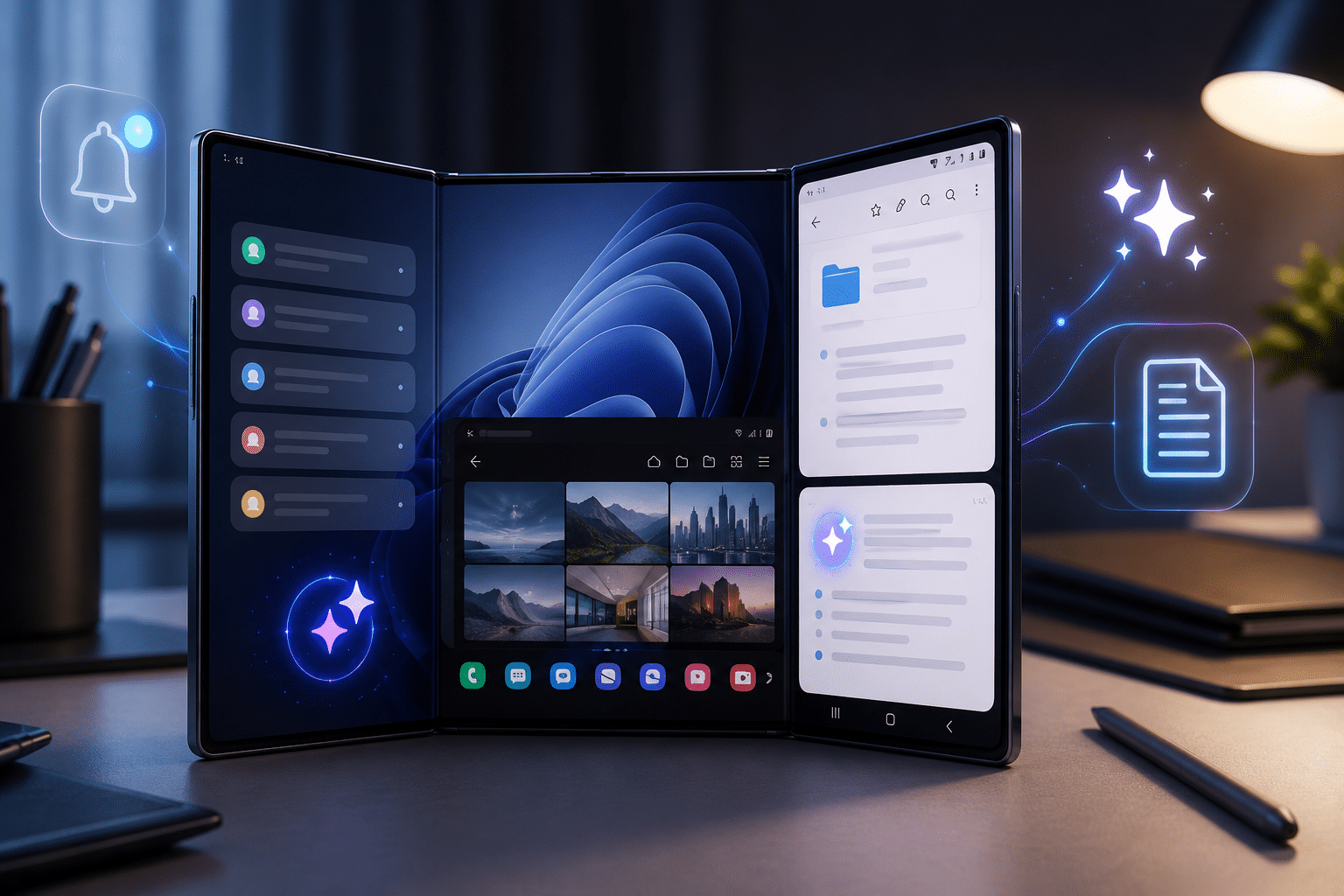 Samsung Galaxy Z TriFold notif IA