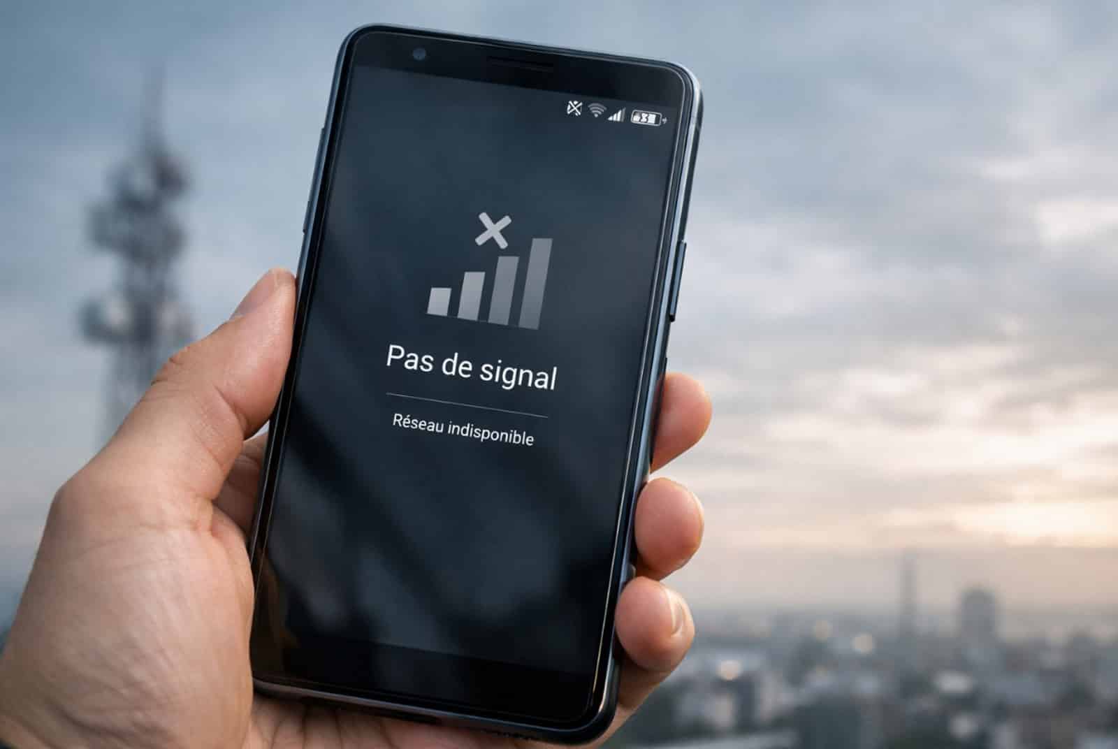 pas de signal telephone android