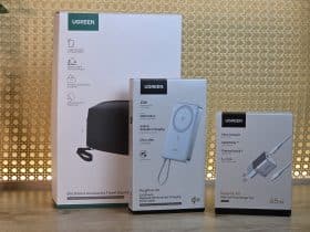 Selection d'accessoires de voyage UGREEN : organiseur, chargeur Nexode Air et batterie MagFlow Air