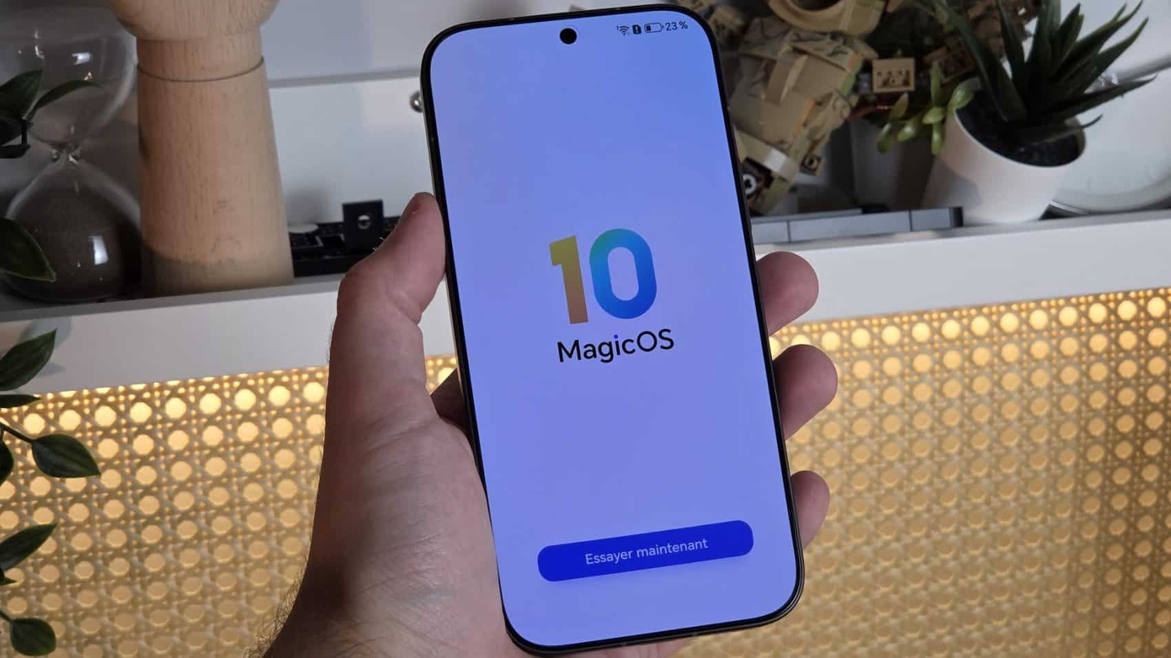 Interface MagicOS 10 du Honor 600 Pro