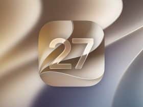 Icône officielle d'iOS 27 au style Liquid Glass