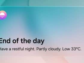 Capture du leak One UI 9.5 montrant le nouveau design en verre du widget Now Brief