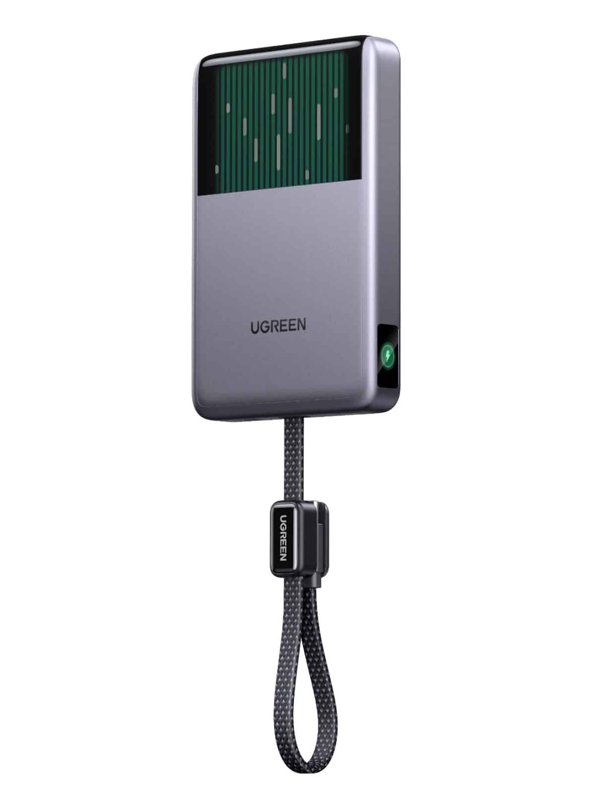 Batterie externe UGREEN MagFlow Pro 10 000 mAh avec fenetre transparente sur le refroidissement liquide