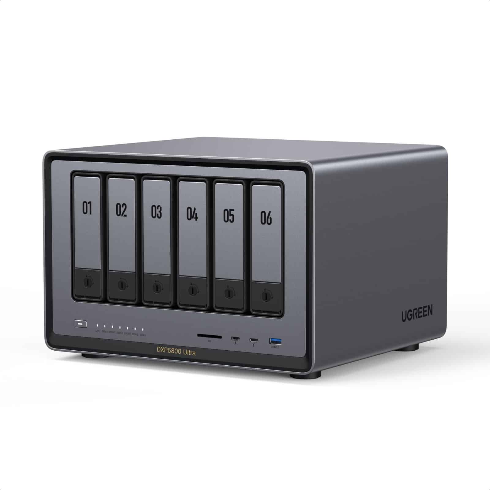 NAS UGREEN NASync DXP6800 Ultra six baies vu de face