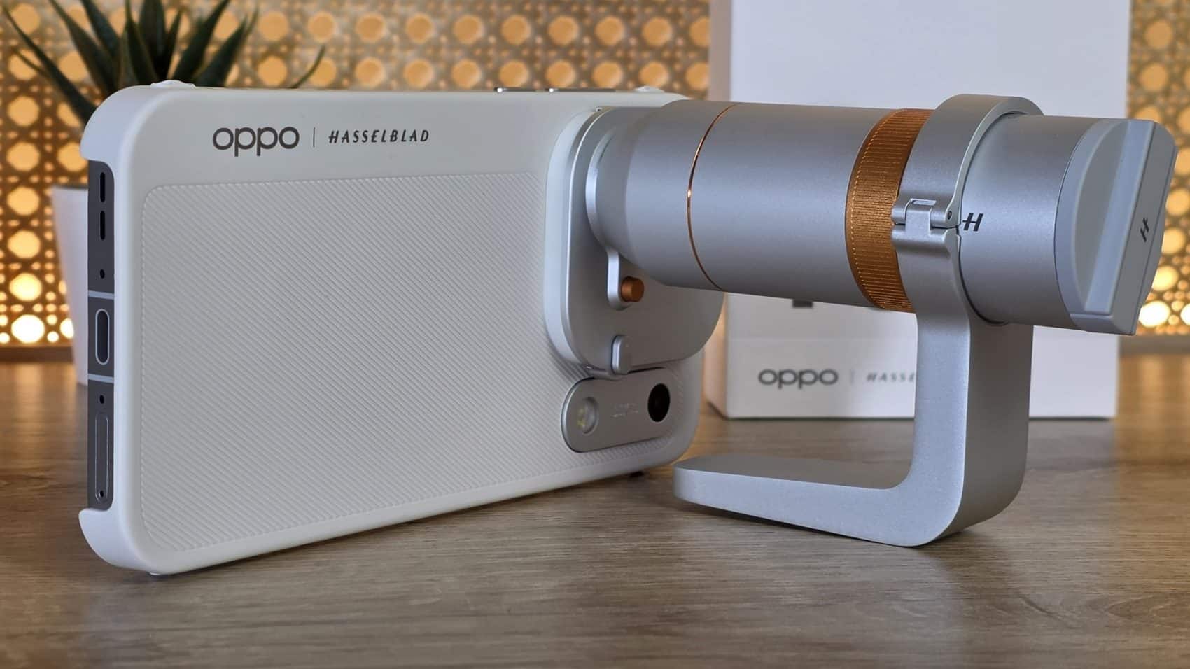 Kit Hasselblad et téléobjectif montés sur l'Oppo Find X10 Pro Max